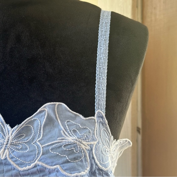 Victoria's Secret Blue Lace Trim Blouse - Picture 10 of 12